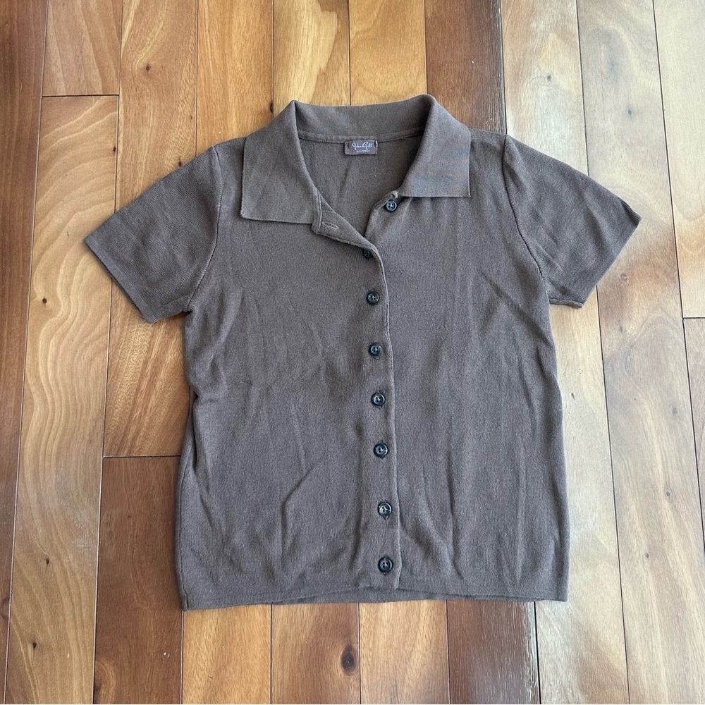 Brown Brandy Melville Button Up